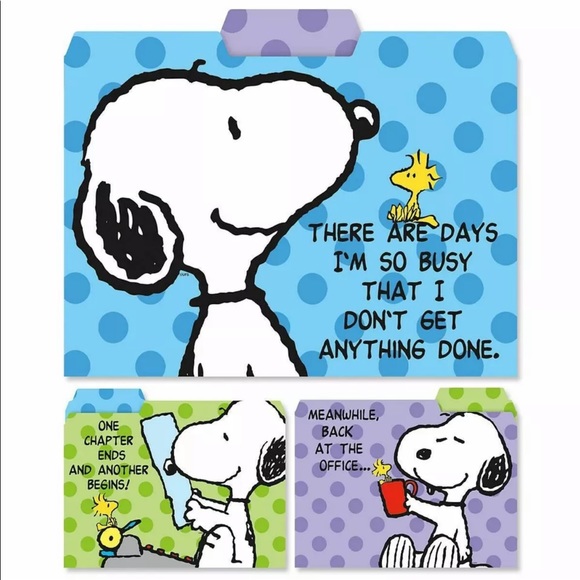 Peanuts Snoopy Decorative Letter Size File Folders, 3 ct - $FIRM - Picture 1 of 1